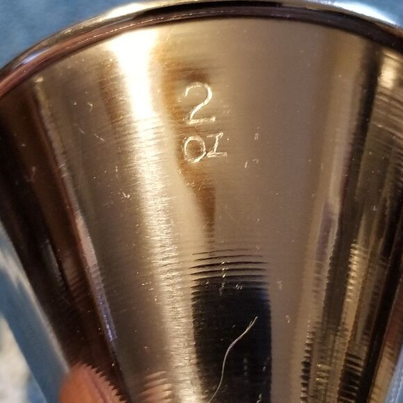 Stainless steel bar measuring cup 1 and 2 ounce - Picture 2 of 5